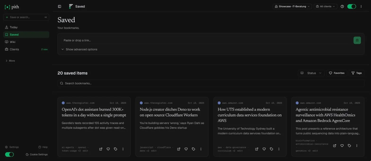 Saved articles